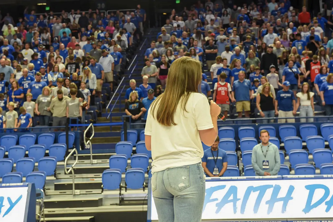 Speaking to a packed arena of fans at Faith Day